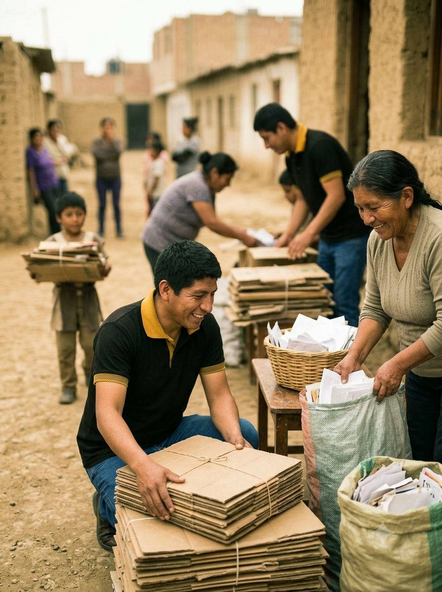 Papel y cartón listos para reciclar