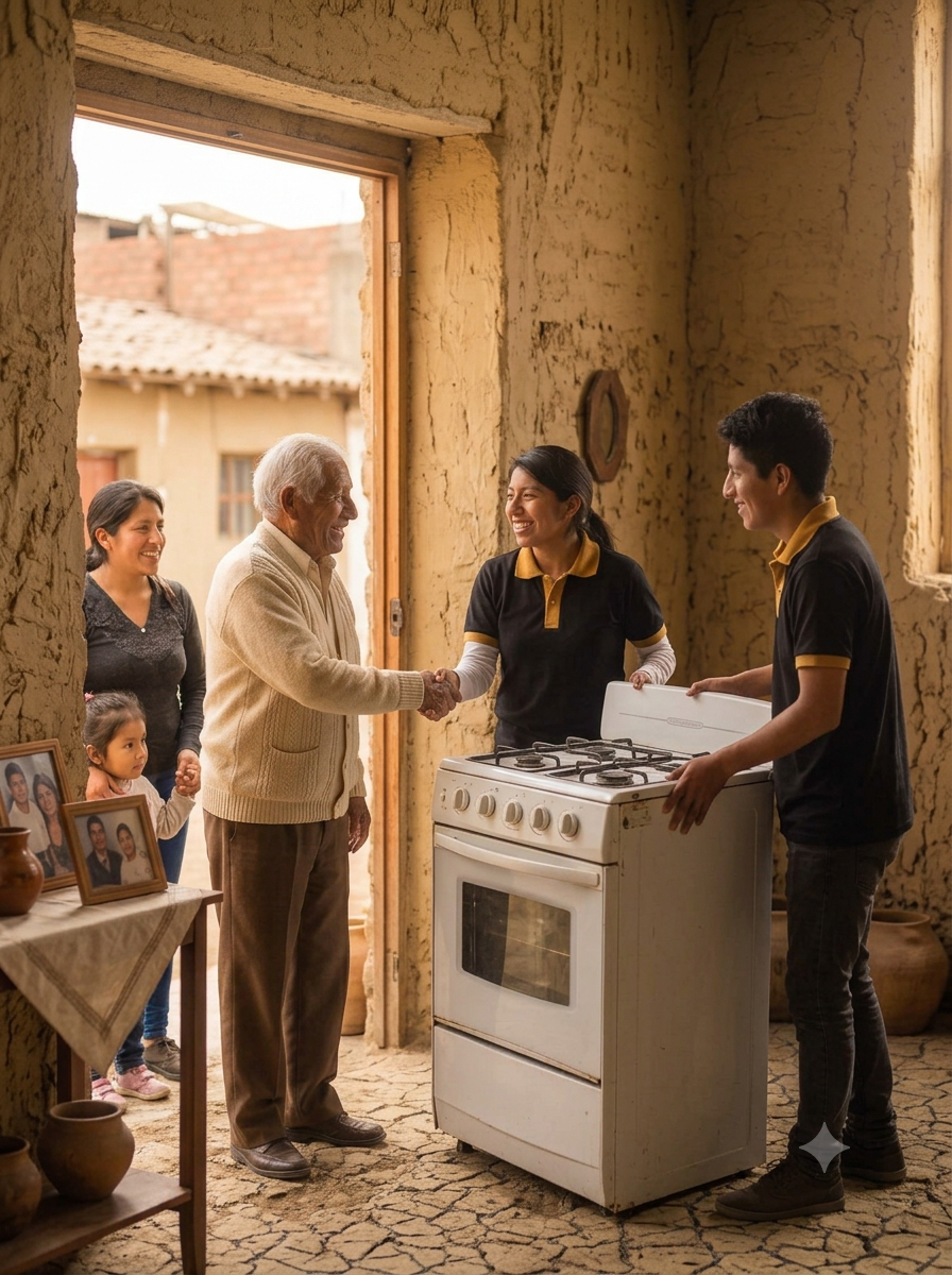 Cocina en buen estado lista para donar