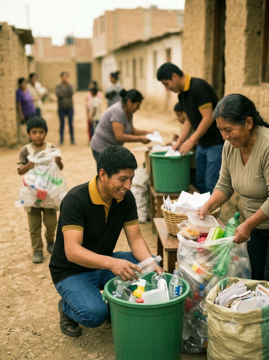 Botellas y envases plásticos listos para reciclar