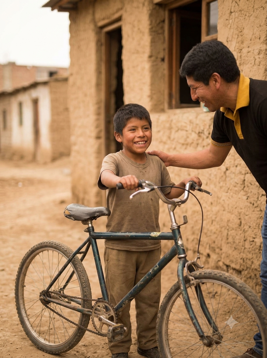 Bicicleta en buen estado lista para donar